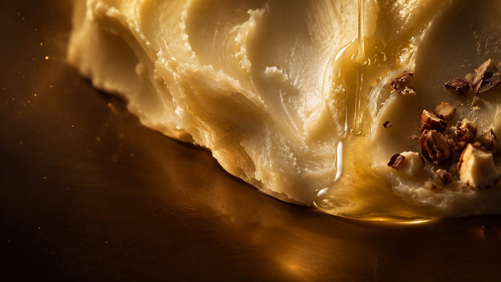 Texture de beurre de karité brut